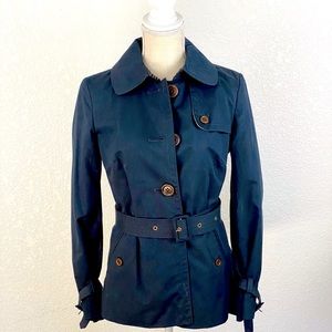 J.Crew Navy Blue Wind Resistant Coat